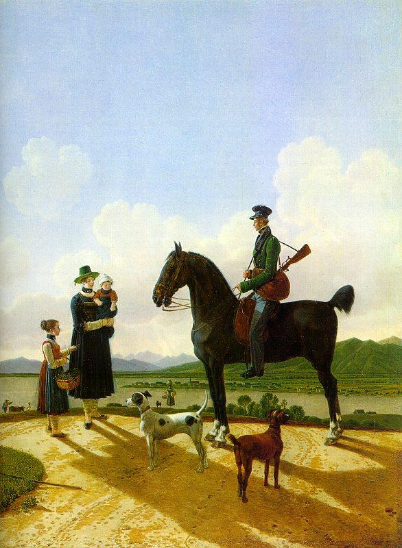 Wilhelm von Kobell Riders on Lake Tegernsee  II France oil painting art